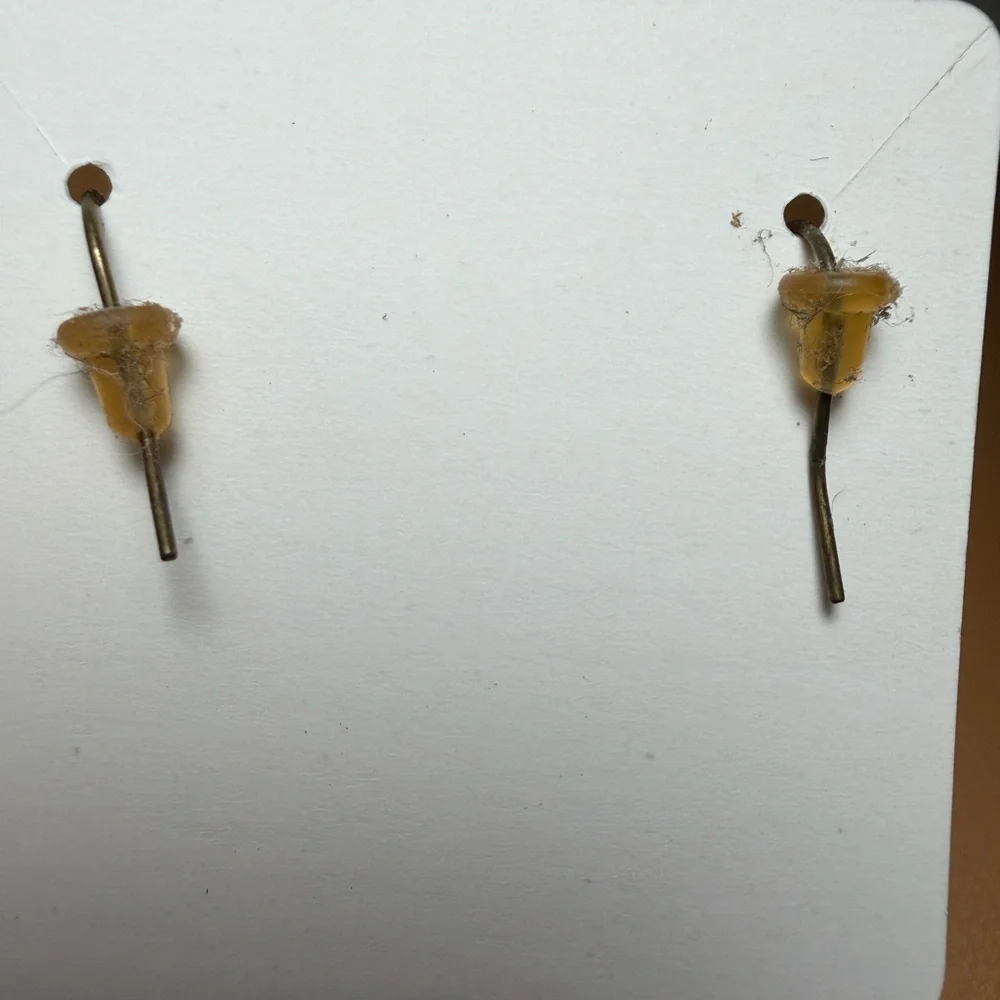 Vintage Feminine Peach Bell Flower Dangle Earrings